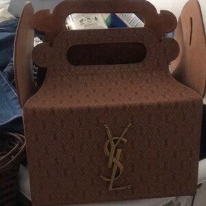 YSLl box purse   Tan
